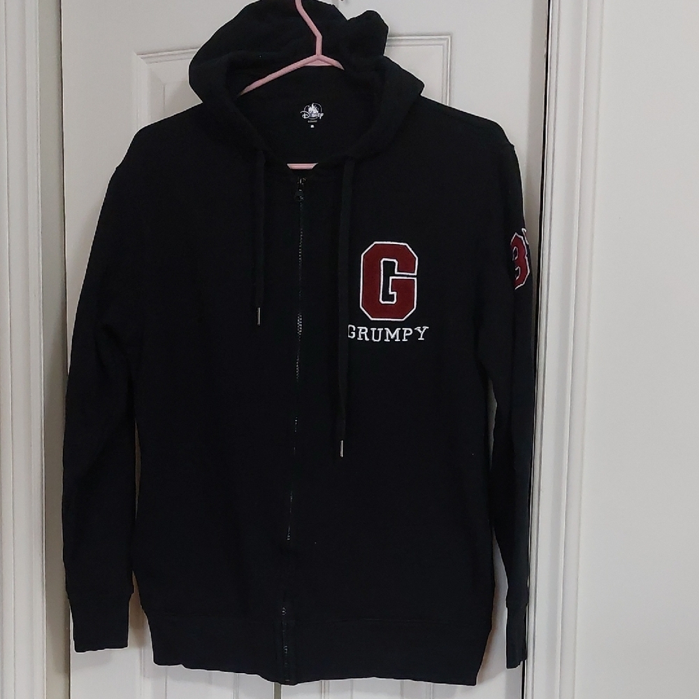 Disney Black Grumpy Hoodie with Red Lettering